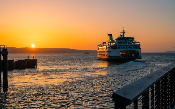 Warm Glow on the Mukilteo Ferry